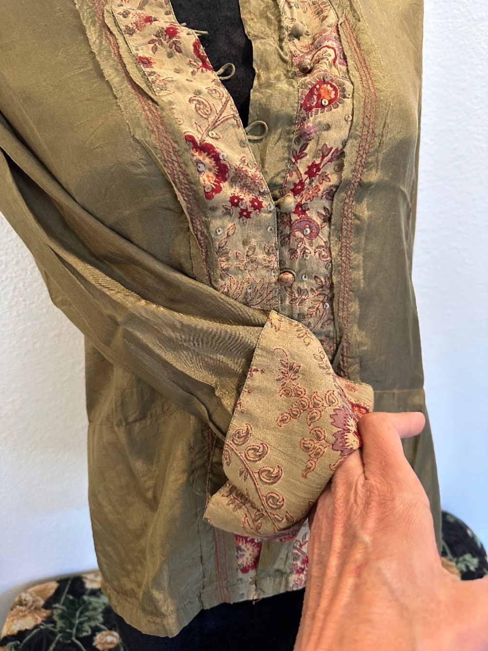 Vintage Anokhi silk Blouse - Picture 3 of 5